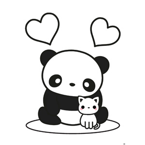 Super cute kawaii panda coloring book mega adorable edition kim kayleel books