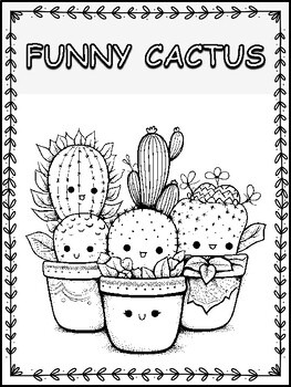 Kawaii cute funny cactus succulents plant love mindful spring