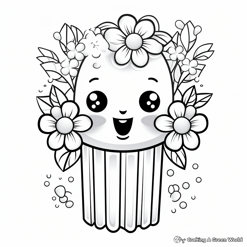 Food kawaii coloring pages