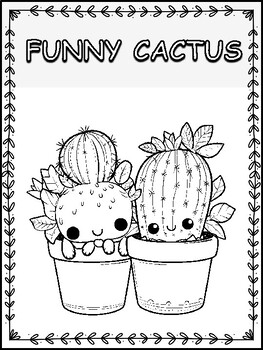 Kawaii cute funny cactus succulents plant love mindful spring