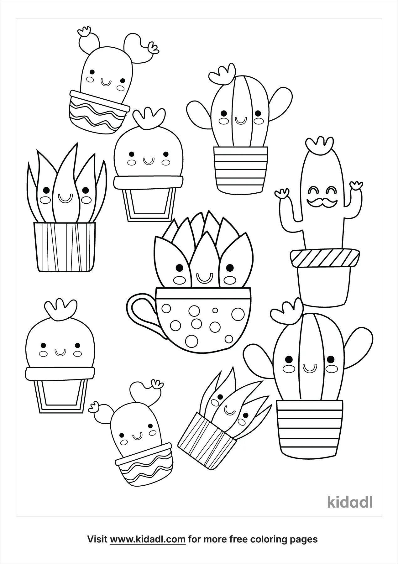 Free cute plant coloring page coloring page printables