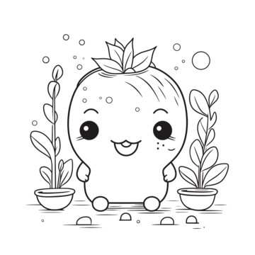 Kawaii plant coloring pages free collection of coloring ideas for kids printable plants images outline sketch drawing vector kawaii drawing plant drawing wing drawing png and vector with transparent background for free