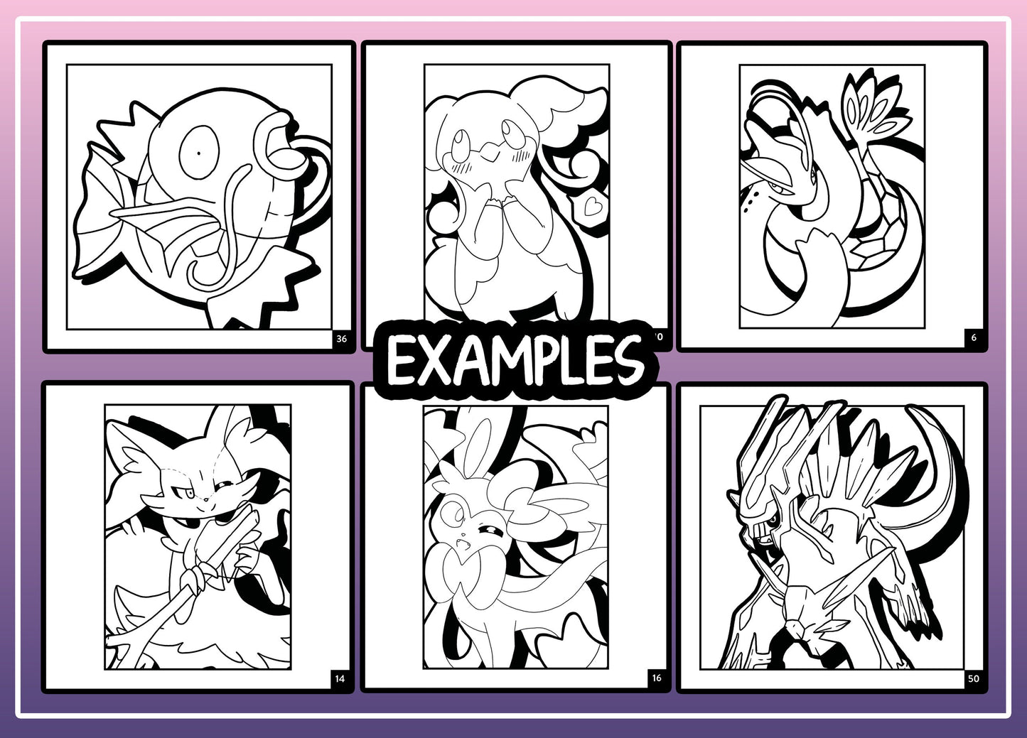 Cute pokemon fanart coloring book with more than artworks for child â myuna art