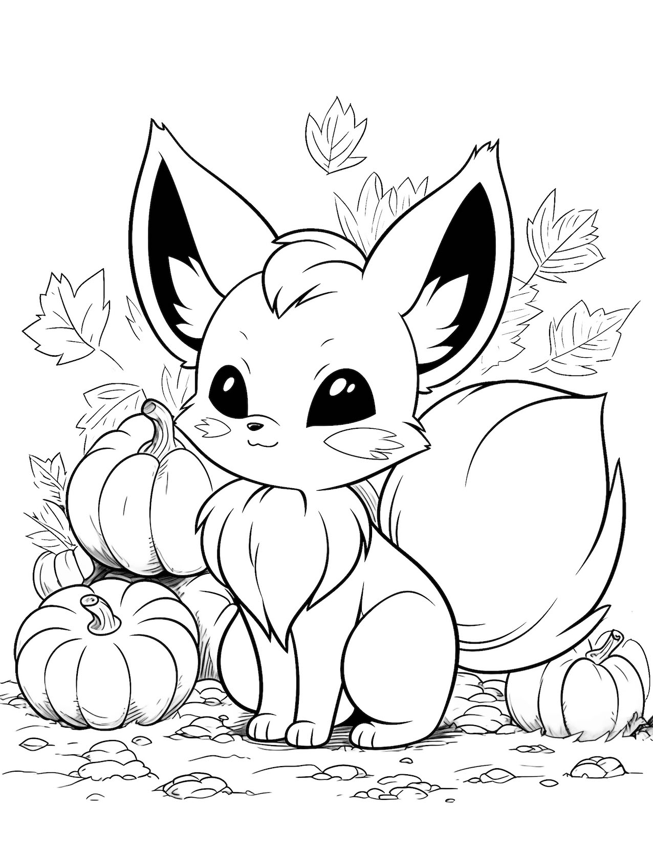 Creative fox coloring pages for kids and adults