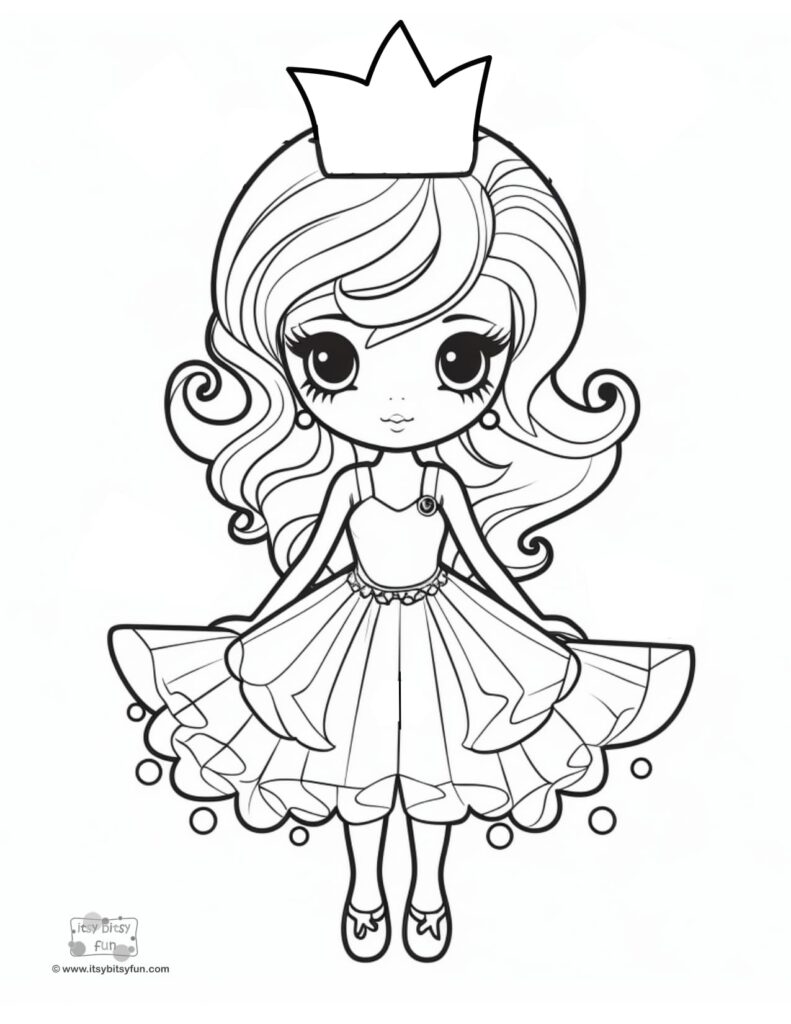 Free printable princess coloring pages