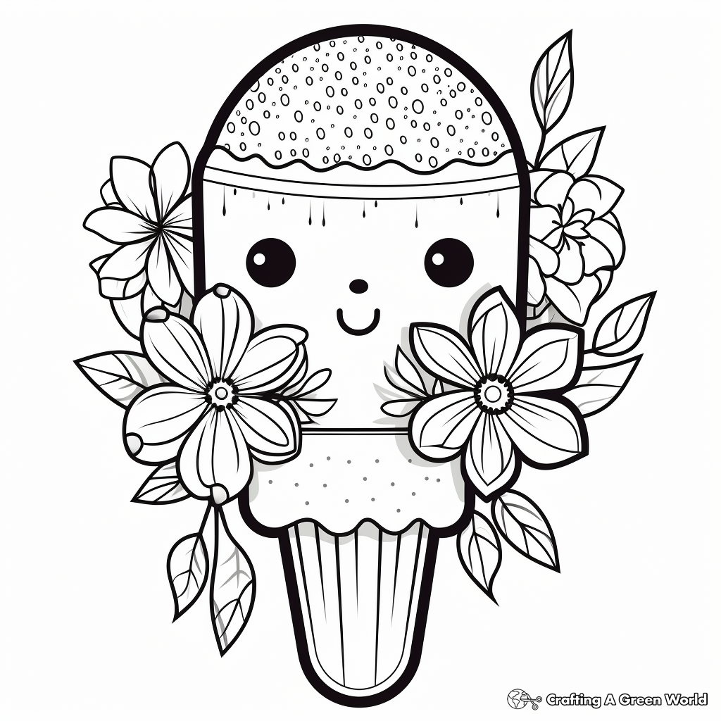 Food kawaii coloring pages