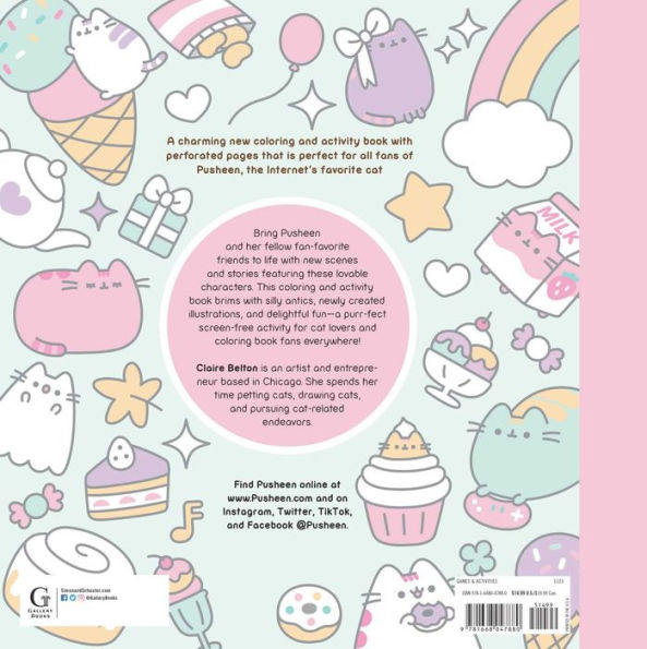Coloring cuteness a pusheen coloring activity book by claire belton paperback barnes noble
