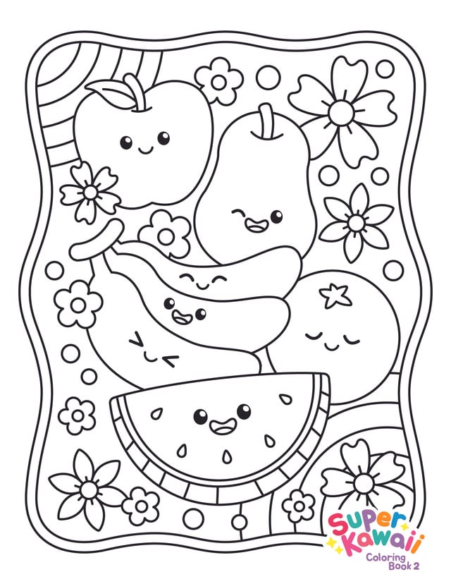 Sharing some kawaii coloring pages i made please feel free to print and color them rkawaii