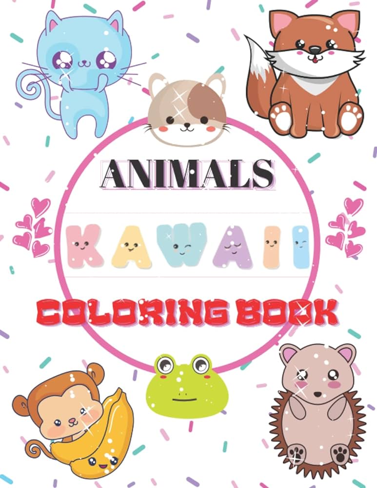 Animals kawaii coloring book for kids kawaii coloring kawaii cute coloring pages for kids to years old kawaii coloring pages kawaii coloring sheet little cute cute little books