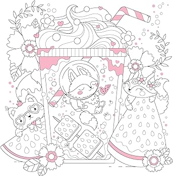 Manga sparkle kawaii a cute shimmery anime manga style coloring book camero k books