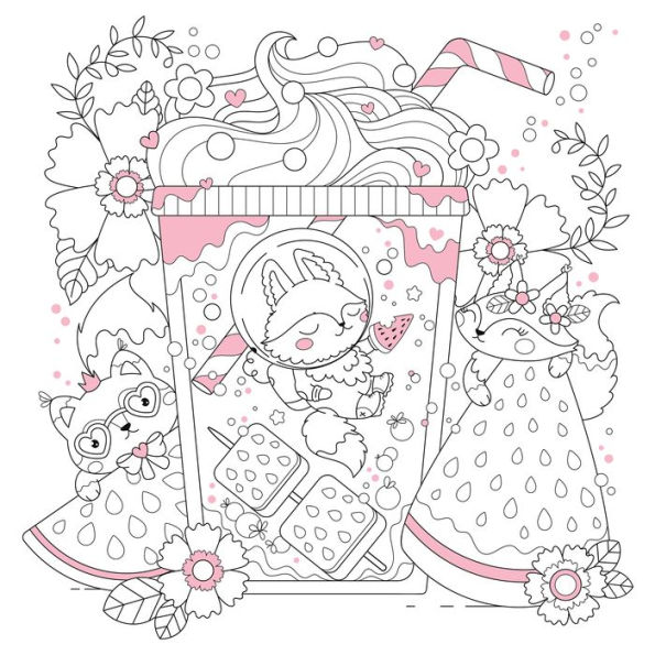Manga sparkle kawaii a cute shimmery anime manga style coloring book by k camero paperback barnes noble