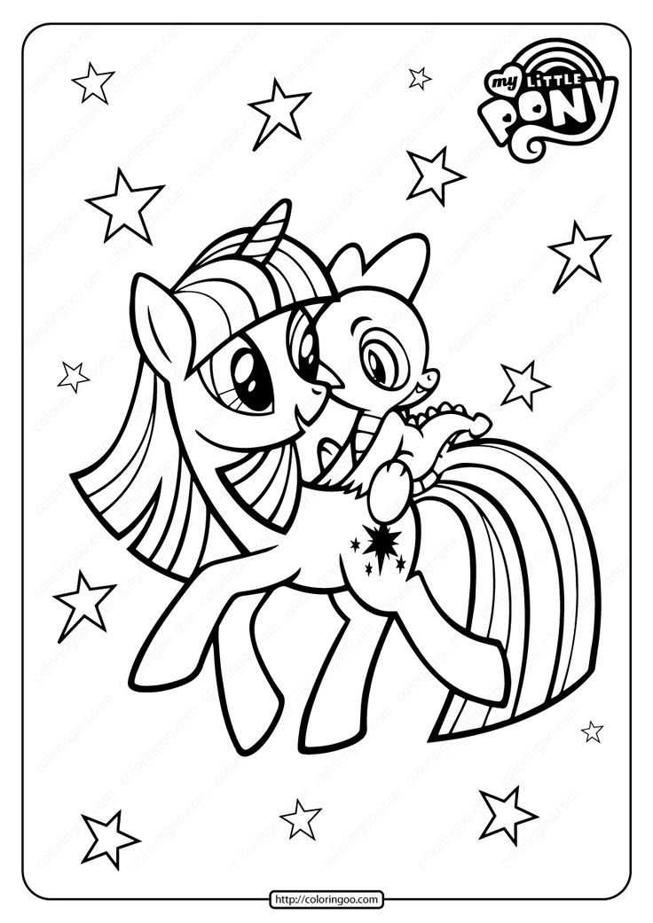 Printable mlp twilight sparkle spike coloring page top quality free printable coloring drawiâ my little pony twilight my little pony coloring coloring pages