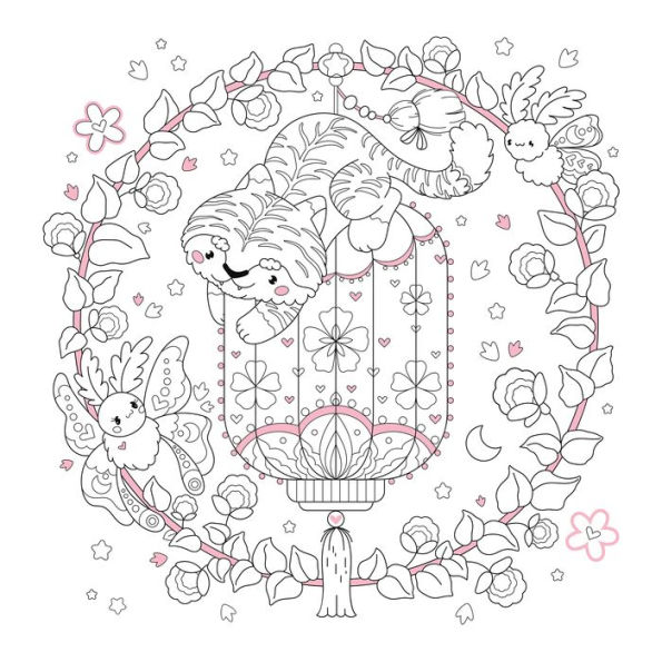 Manga sparkle kawaii a cute shimmery anime manga style coloring book by k camero paperback barnes noble