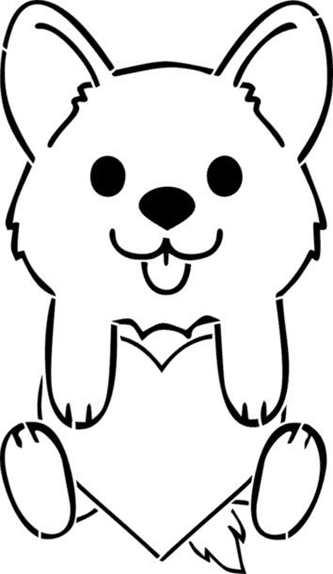 Corgi stencil dog stencil cute animal pyo stencil valentines pyo stencil valentine pyo