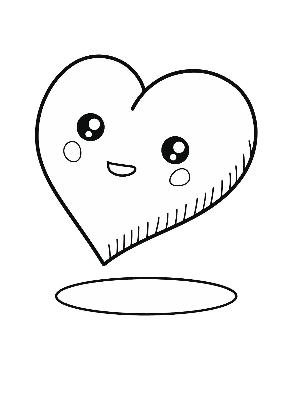 Free heart coloring page s examples