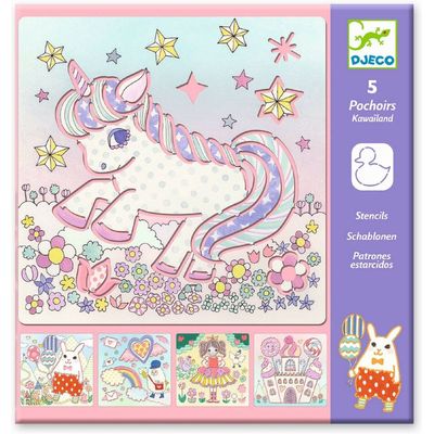 Djeco stencils kawaii