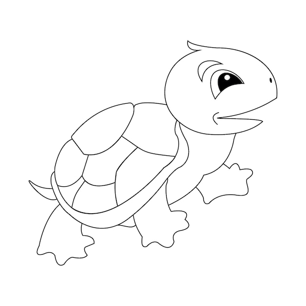 Turtle kawaii coloring pages