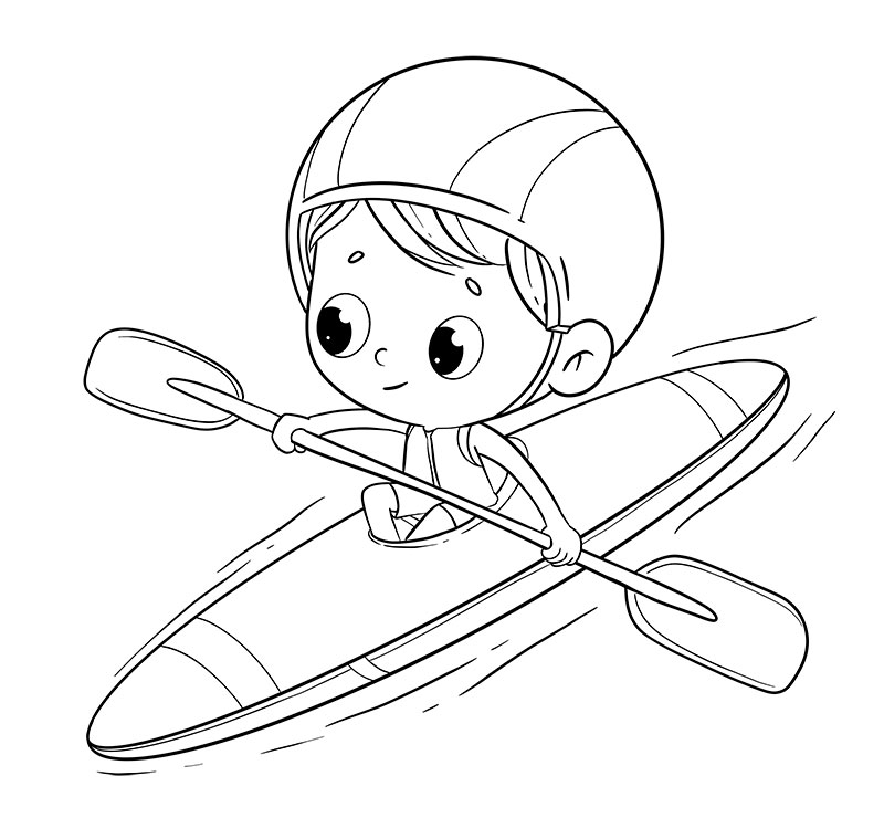 Water sports coloring pages