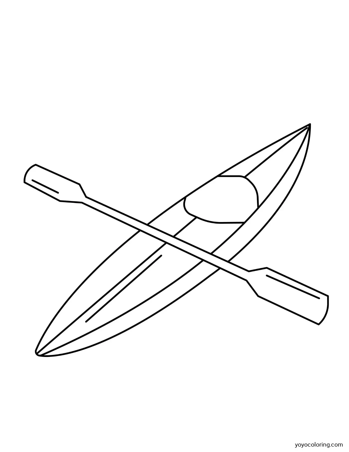 Kayak coloring pages á printable painting template