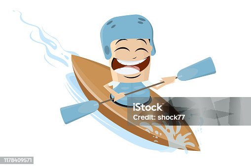 Kayaking funny stock illustrations royalty