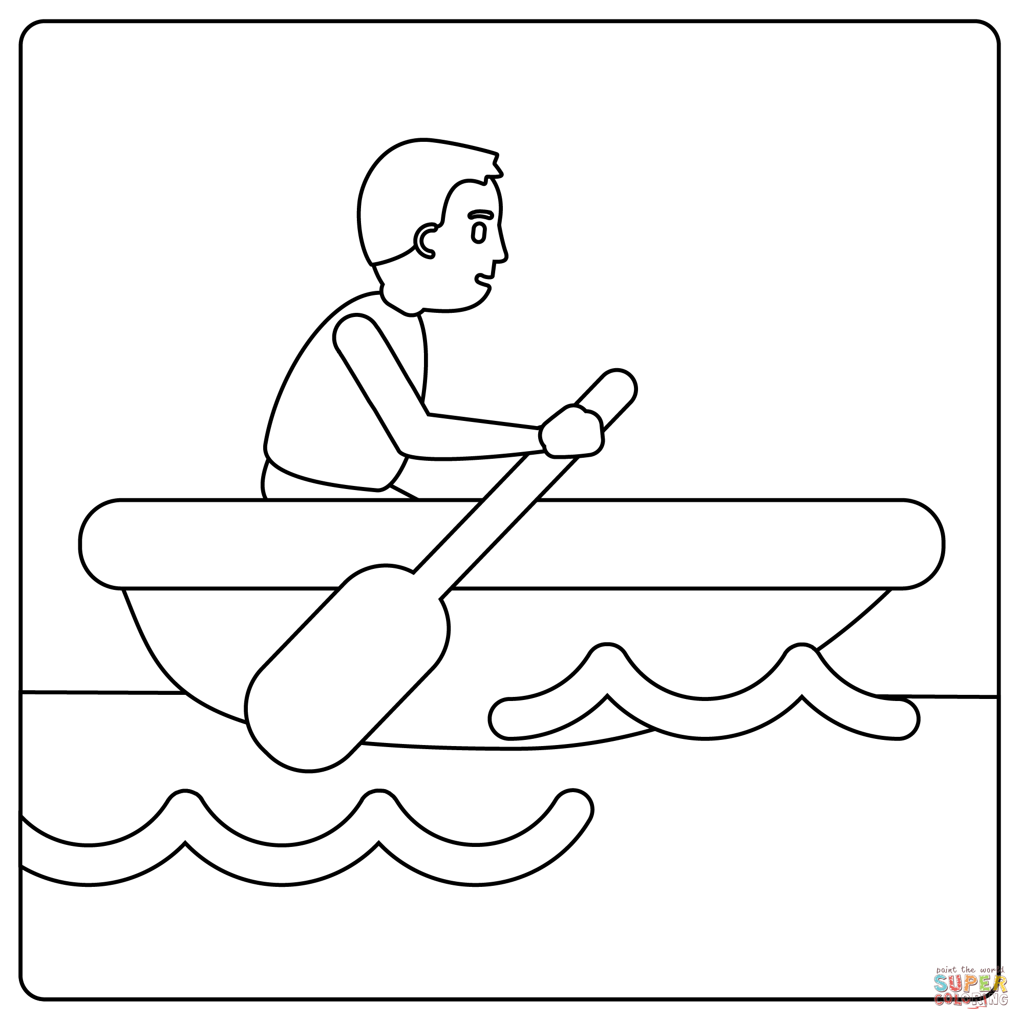 Rowboat emoji coloring page free printable coloring pages
