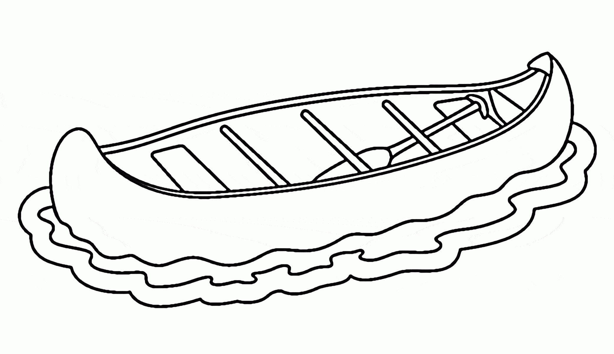 Canoe coloring page for kids transportation coloring pages printables free