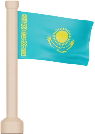D kazakhstan flag illustrations