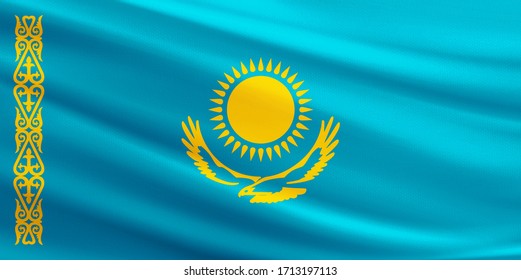 Kazakhstan flag photos images and pictures