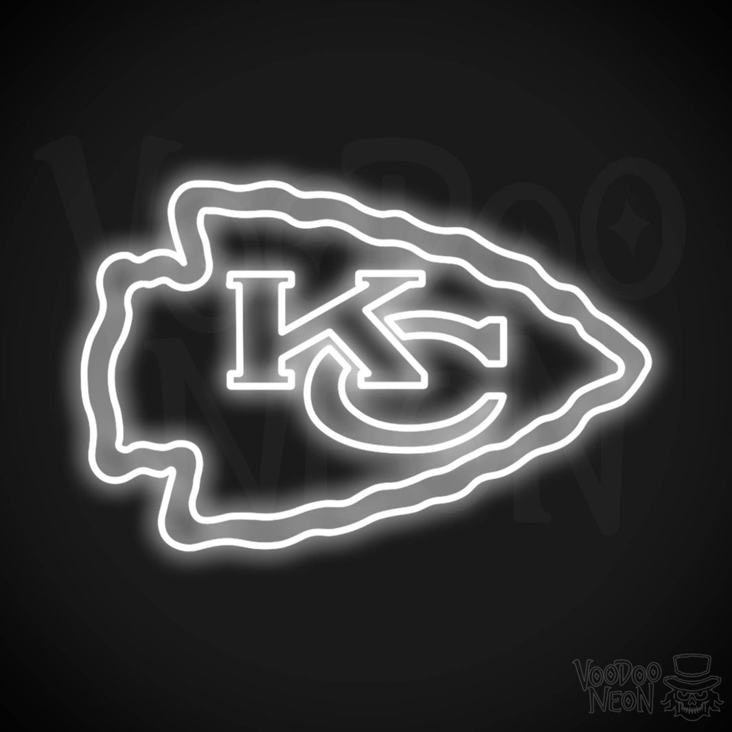Kansas city chiefs neon sign kansas city chiefs sign neon chiefs logo wall art voodoo neon