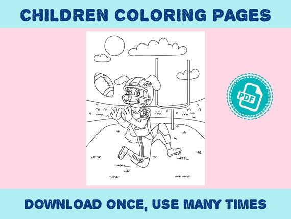 Buy kansas city chiefs coloring pages instant download pdf printable pages for boys girls kids kdp birthday for personal use only online in india