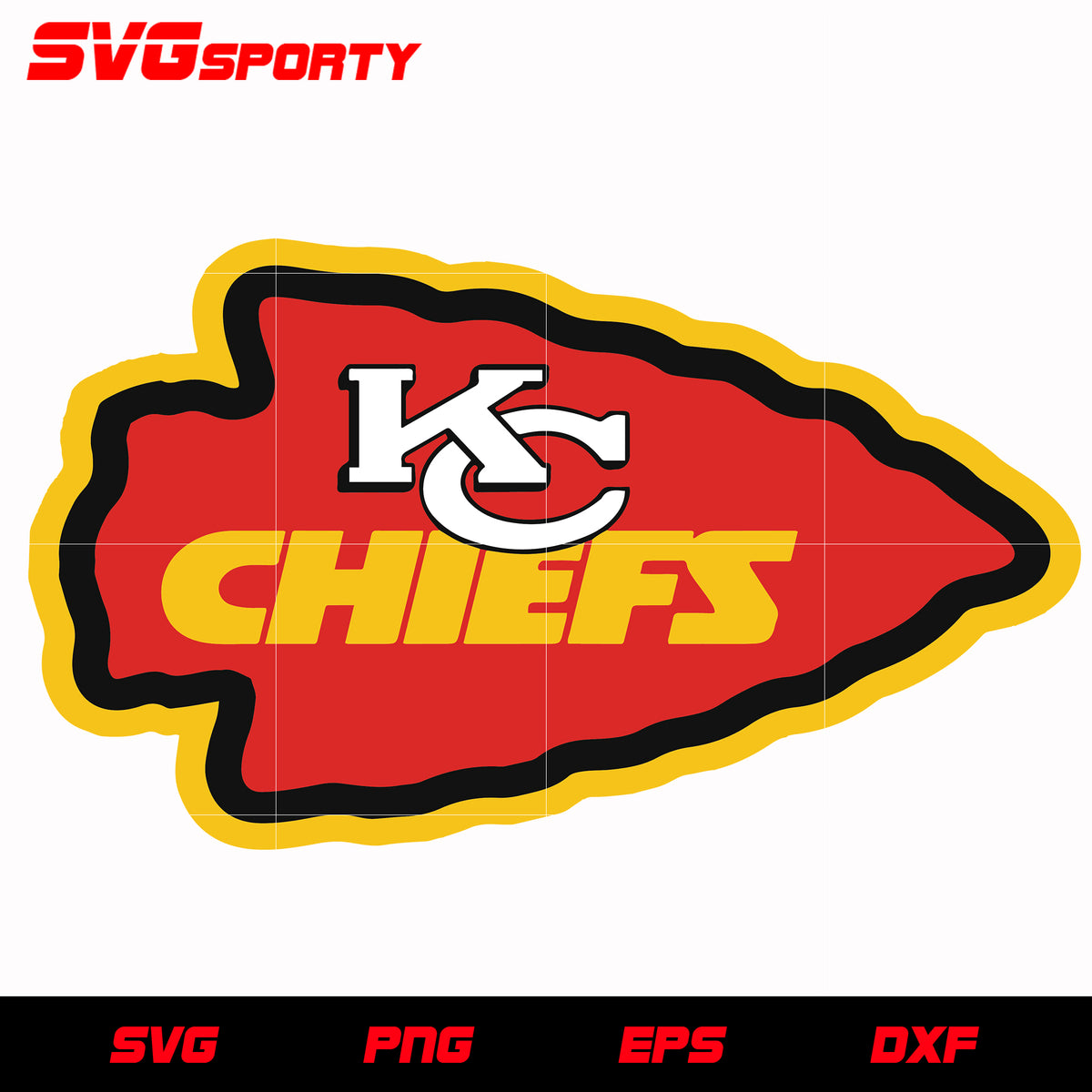 Kansas city chiefs logo svg nfl svg eps dxf png digital file â svg sporty