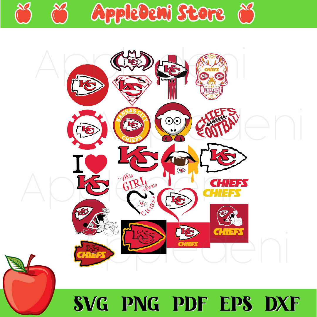 Kansas city chiefs logo bundle svg sport svg kansas city c
