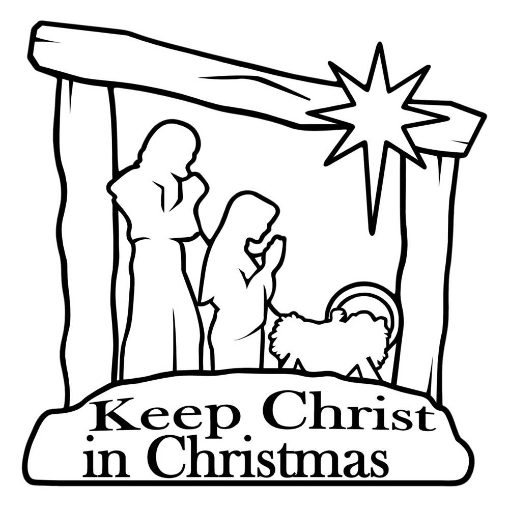 Nativity auto magnet keep christ in christmas
