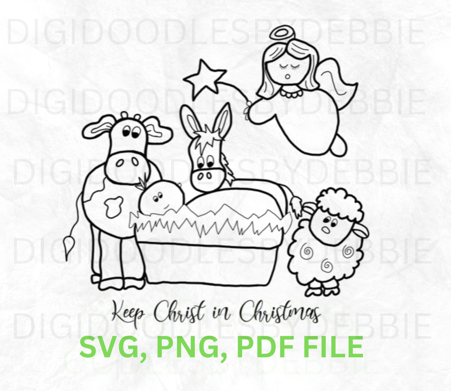 Keep christ in christmas svg png pdf file nativity scene christmas svg christian svgchristmas clipartdigital download cricut file