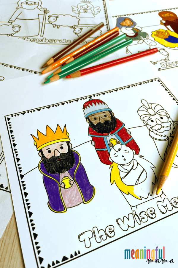 Free christmas nativity coloring sheets