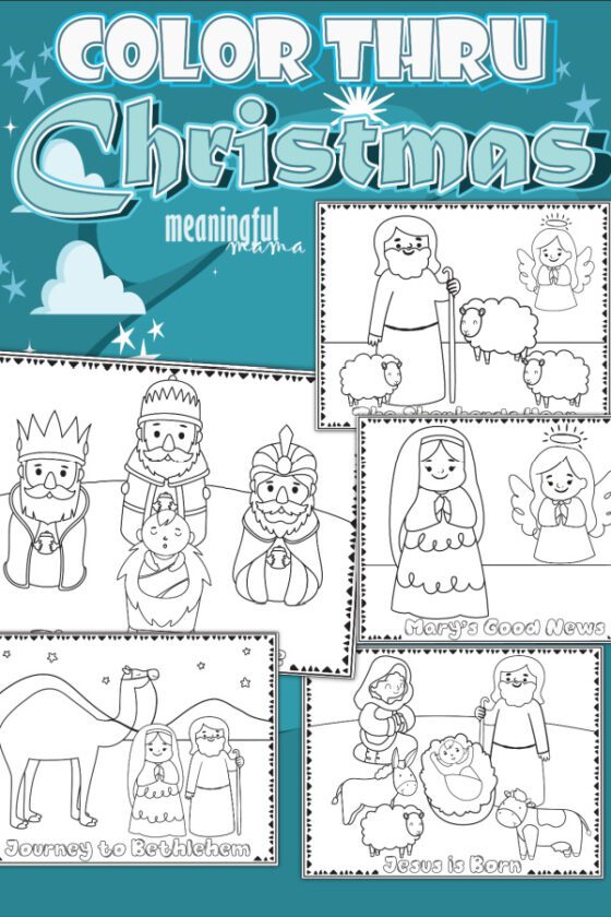Free christmas nativity coloring sheets