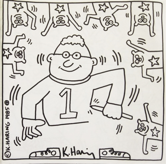Lithographs coloring book by keith haring on auctions