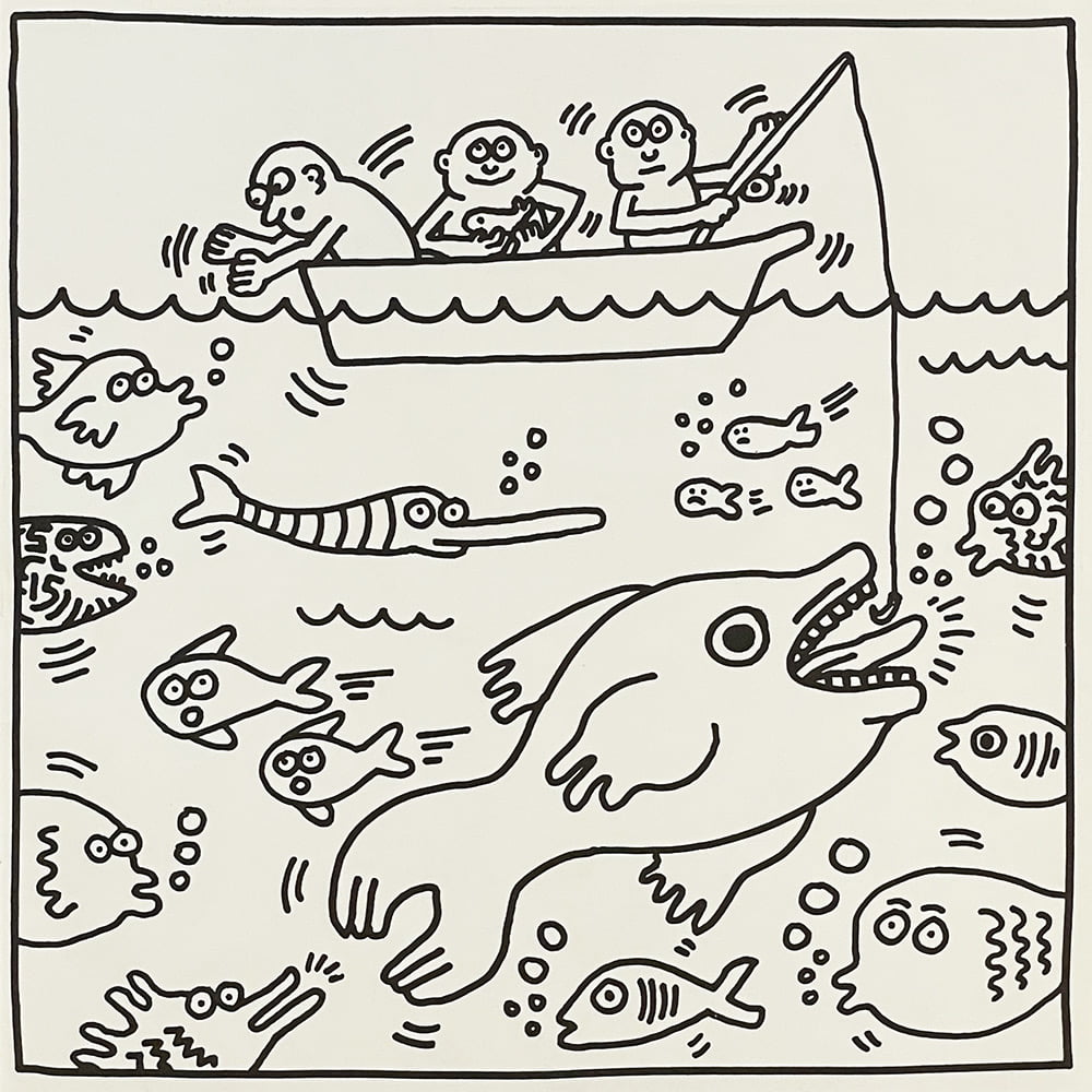Keith haring untitled big fish kunstgalerie art