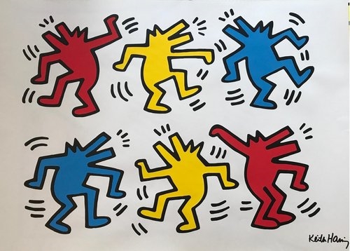 Keith haring dancing dogs