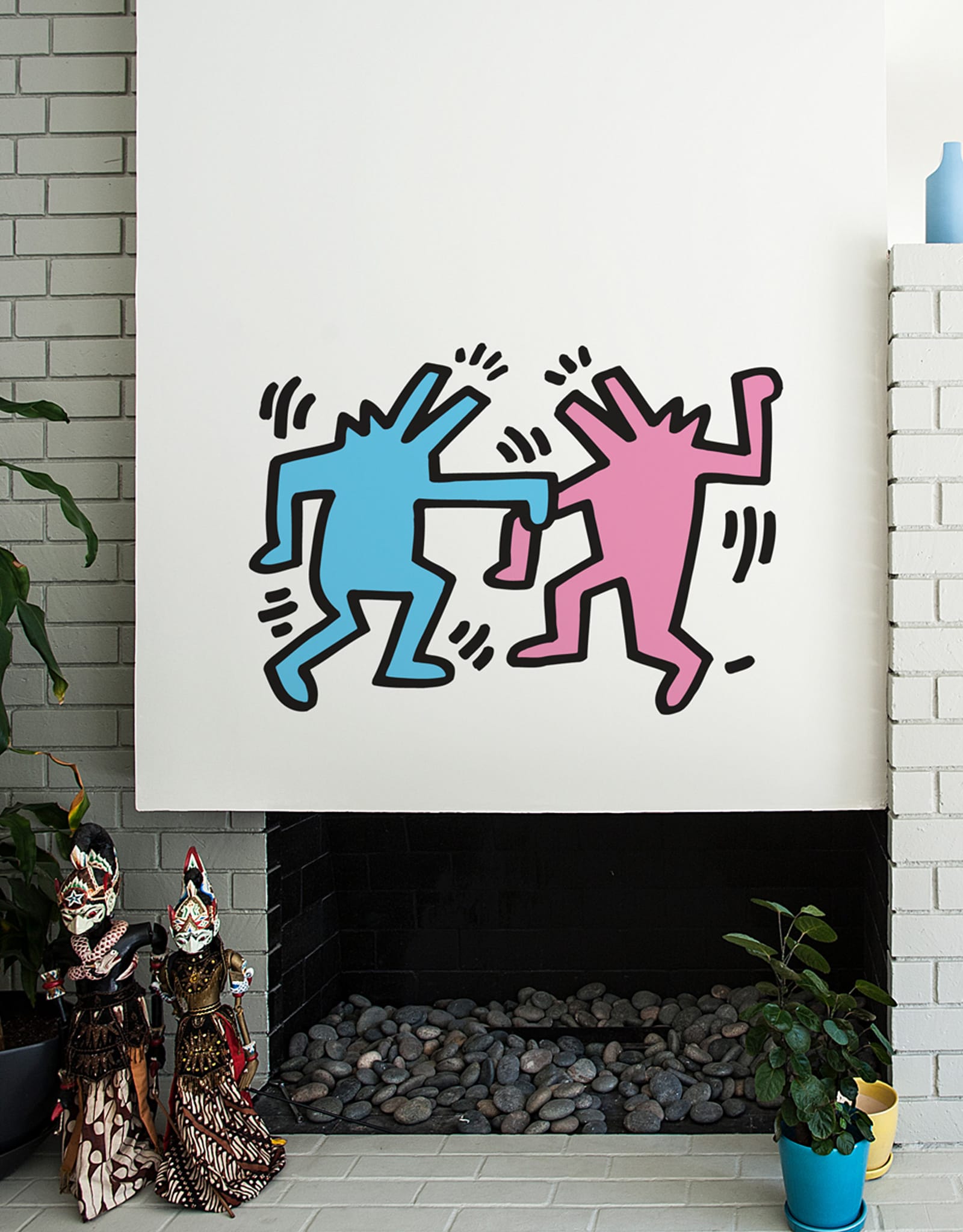 Keith haring dancing dogs wall sticker dancing dogs wall decal blik