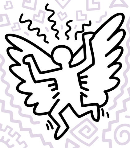 Dancing figure by keith haring coloring page free printable coloring pages