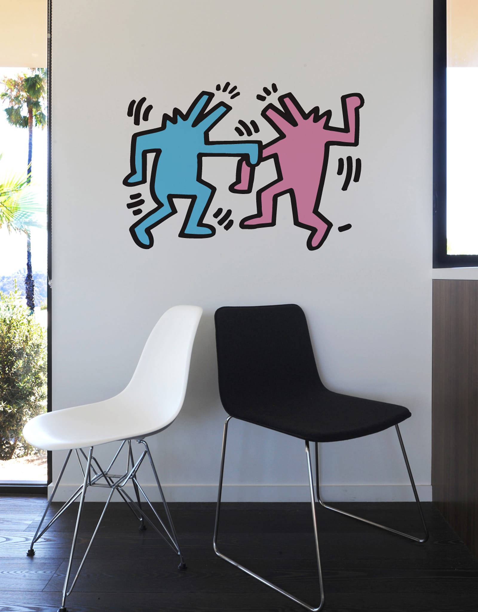 Keith haring dancing dogs wall sticker dancing dogs wall decal blik
