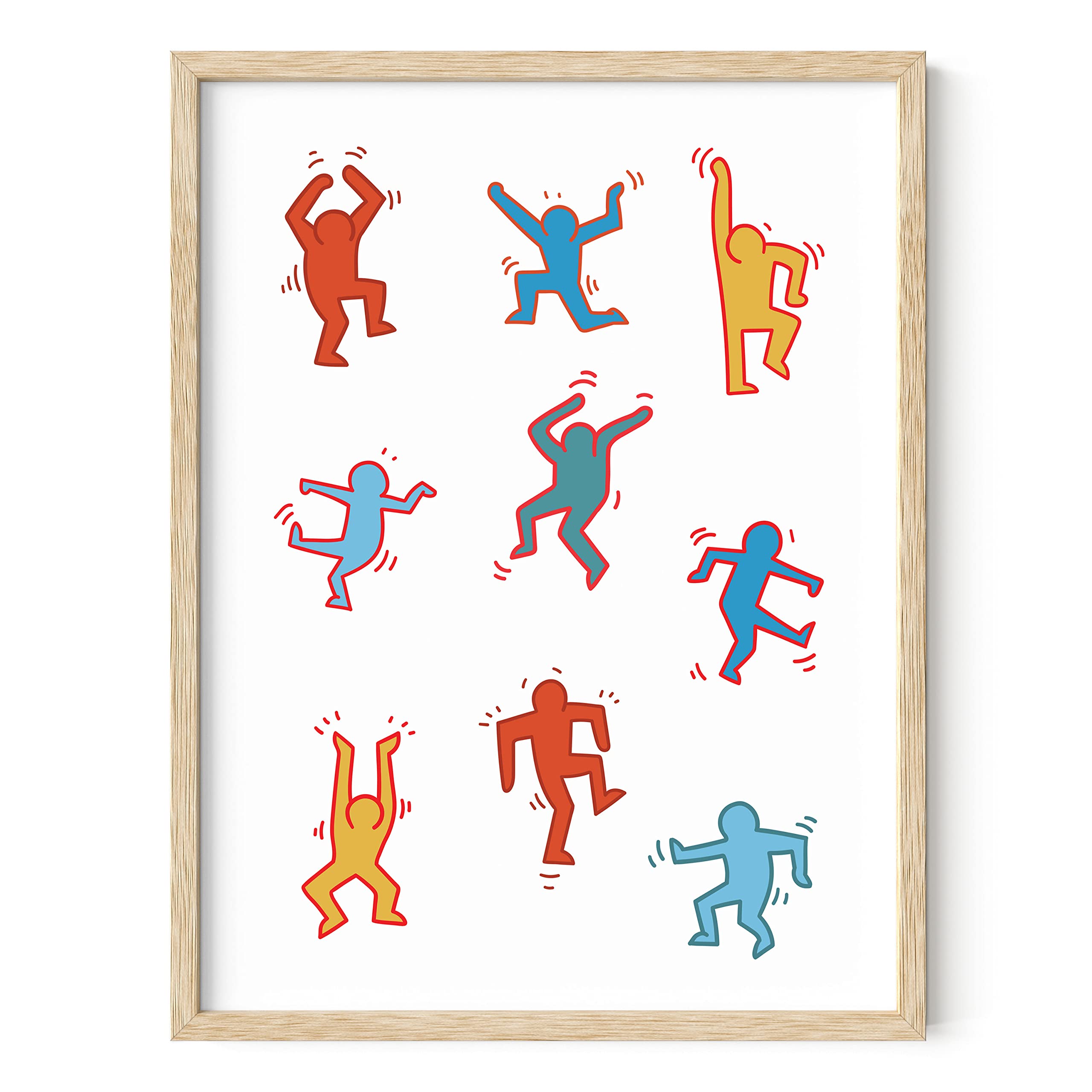Keith haring posters dance figures