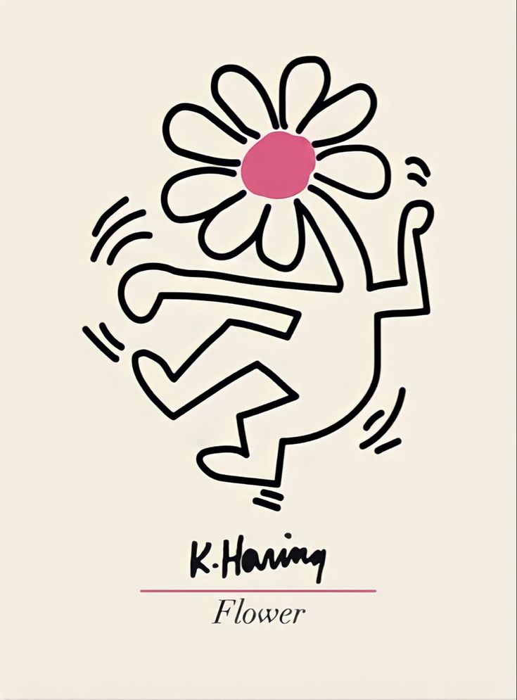 Keith haring flower keith haring art haring art art collage wall