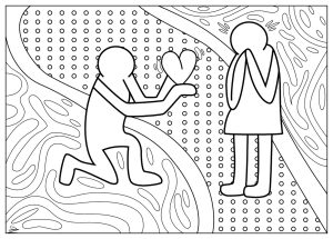 Keith haring coloring pages for adults kids