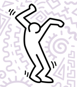 Dancing figures by keith haring coloring page free printable coloring pages
