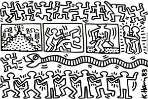 Keith haring coloring pages for adults kids