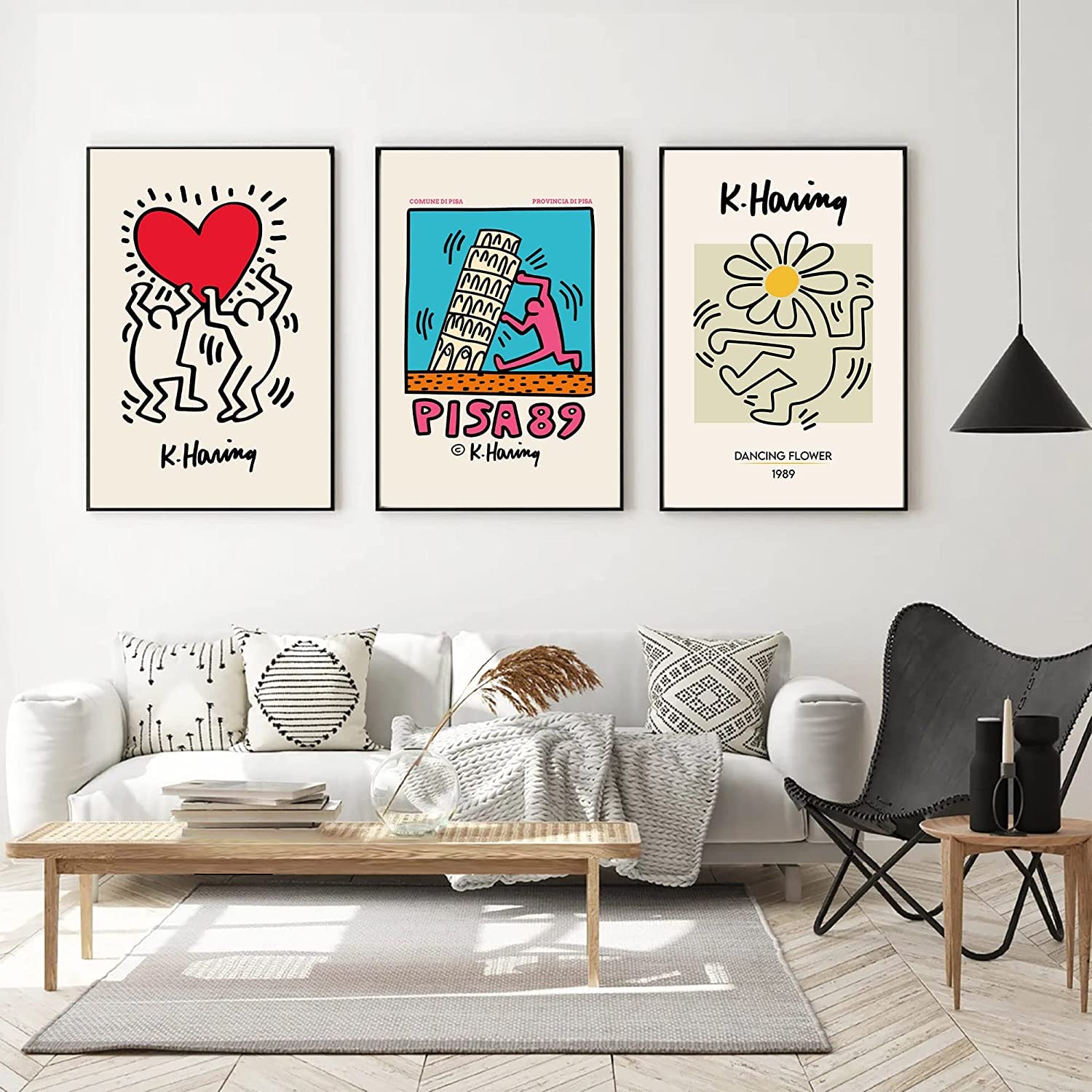 Set of posters keith haring pisa