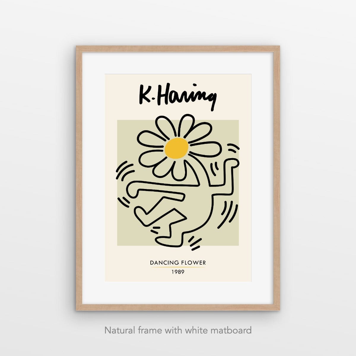 Dancing flower keith haring art poster â