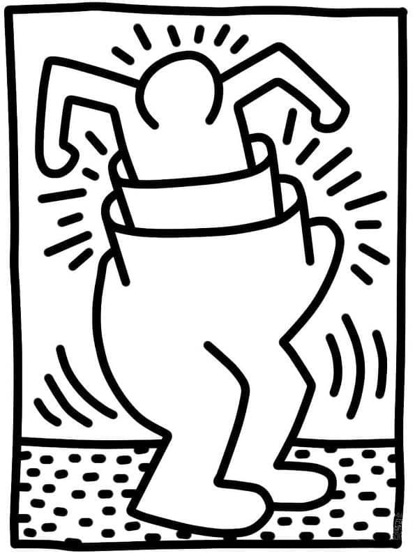 Keith haring coloring pages